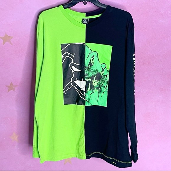 The Nightmare Before Christmas Oogie Boogie Split Long-Sleeve Shirt Size XL - Picture 1 of 9